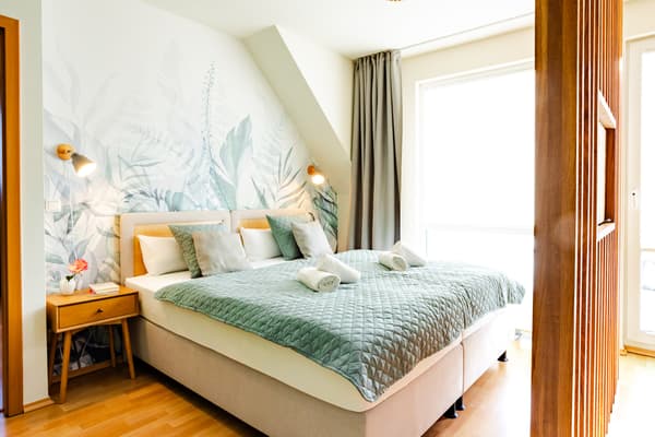 2. Schlafbereich mit Boxspringbetten